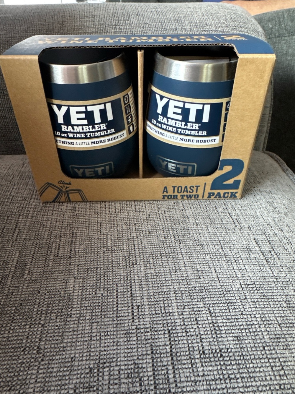 Yeti Rambler 2-Pack Wine Tumblers in Navy and Kraft